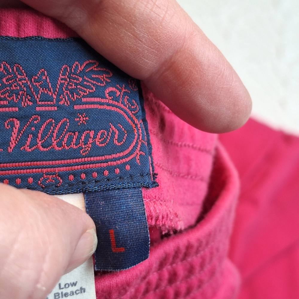 Vintage The Villager Got Pink Cotton Blend Pull On Skirt,  Size L - Picture 3 of 5